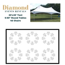 48 Person 20'x30' Marquee Tent Package Small Image