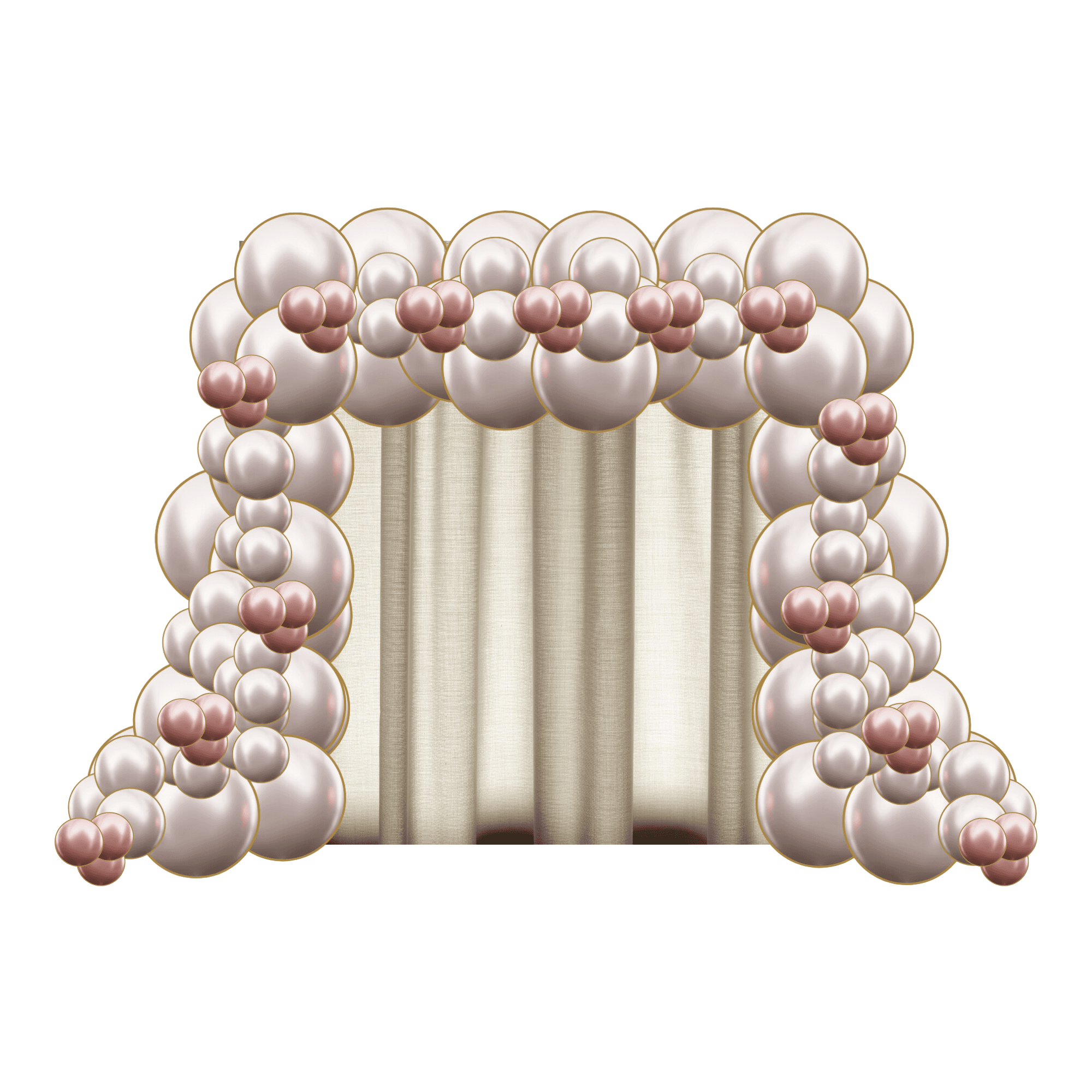 FULL GARLAND WITH PIPE AND DRAPE