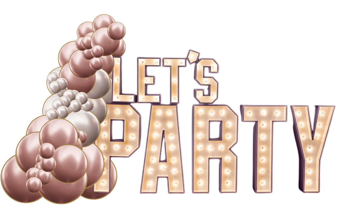 BALLOONS WITH MARQUEE LETTERS