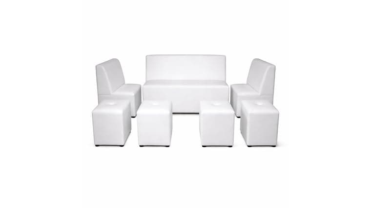 Lounge Furniture Set - White - Seats 8