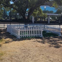 Picket Fencing - White Wood (3' x 8') Small Image