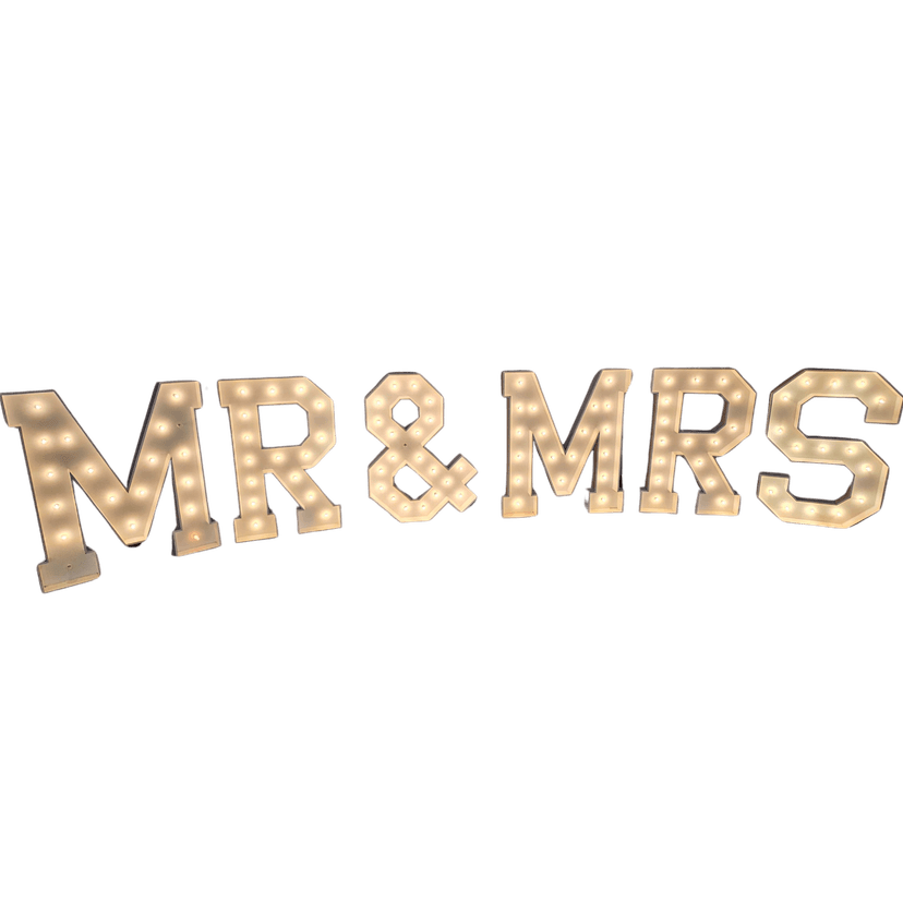 Mr & Mrs - Marquee Letters